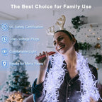 200 LED 66ft Christmas String Lights Indoor Outdoor, 8 Modes Christmas Fairy Lights with Timer & Momory, IP44 Waterproof Christmas Tree Lights for Xmas Patio Yard Fence Balcony Garden (Cool White)
