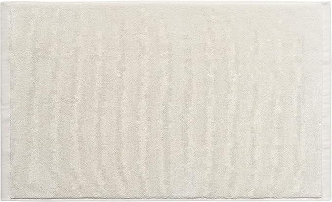 Coyuchi Classic Organic Cotton Terry Bath Mat 19"x 32", Undyed, Quick-Dry, Highly Absorbent, Soft, Lightweight, 100% GOTS Certified,