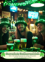 St. Patrick's Day Green Mini Lights, 8ft 20 LED Battery Operated String Lights with Timer, Christmas Tree Lights for Indoor Outdoor Bedroom Wedding Party Holiday Xmas Decoration