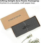 D'Moksha Homes Linen Charcoal Grey Table Runner 132 Inches Long - 100% Pure Linen Extra Long Table Runner 14 x 132 Inch for Fall, Autumn and Halloween - Classic Hemstitch