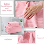 20PC Bathroom Accessory Set Pink Bathroom Accessories Bathroom Set, Shower Curtain Set, 2 Piece Bath Towel Set, 3PC Soap Dispenser, Toilet Brush & Trash Can
