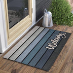 Bulijojo Nordic Grey Entrance Door Mat Large 17 x 30 Inch Entry Way Doormat Front Door Rug Outdoor Heavy Duty Welcome Mat, Non Slip Rubber Back Low Profile