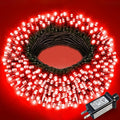 Christmas Lights Outdoor, 66FT 200 LED Christmas Tree Lights with 8 Modes Waterproof, Plug in Green Wire String Twinkle Light for Indoor Bedroom Patio Wedding Holiday Decorations, Red