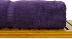 Luxury Hotel & Spa Collection Highly Absorbent, Quick Dry 100% Turkish Cotton 700 GSM, Eco Friendly Towel, for Bathroom Dobby Border Soft Bath Towel Set 27 X 54 -Plum, Bath Towels - Set of 4