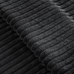 Fancy Homi Set of 2 Black Boho Decorative Throw Pillow Covers 18x18 Inch for Couch Bed Sofa, Aesthetic Modern Farmhouse Room Decor, Soft Fuzzy Fluffy Cozy Corduroy Textured Cushion Case 45x45cm