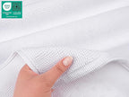 American Soft Linen Bath Rug, 20 in 34 in 100% Cotton Bath Mats Rugs for Bathroom, Slip Reducer Washable Shaggy Form Area Rugs, White Bath Rug