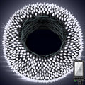 340 LED 90FT Christmas String Lights Outdoor, 12 Pro Modes and Timer Memory & Brightness, Plug in Waterproof Dark Green Wire Twinkle Light for for Xmas Yard Tree Wedding Party Decor (Cool White)