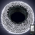 750 LED 240FT Christmas String Lights Outdoor, 12 Pro Modes and Timer Memory & Brightness, Plug in Waterproof Dark Green Wire Twinkle Light for for Xmas Yard Tree Wedding Party Decor (Cool White)