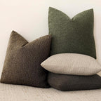 Foindtower Pack of 2 Textured Boucle Throw Pillow Covers Accent Solid Decorative Pillow Cases Cozy Woven Couch Cushion Case for Sofa Bedroom Living Room Home Decor 20x20 Inch Chocolate