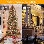 4 Pack 180FT Solar String Lights for Outside, Super Bright 320 LED Solar Christmas Light Outdoor Waterproof with 8 Modes, Green Wire Solar Twinkle Fairy Lights for Xmas Tree Party Yard (Warm White)