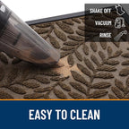 OLANLY Door Mat Indoor Outdoor Entrance, 36x24, Waterproof All-Weather All-Season Doormat, Sturdy Natural Rubber, Stain and Fade Resistant, Low Profile, Easy Clean Patio Entryway Mat, Brown
