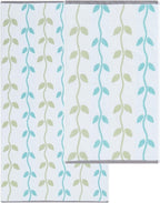 Modern Threads Organic Vines 6-Piece 100% Cotton Towel Set – Yarn Dyed Jacquard & Solid – Includes 2 Bath Towels, 2 Hand Towels, 2 Washcloths – Absorbent, Quick Dry, Soft & Durable – Sage Green