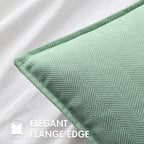 MIULEE Pack of 2 Greyish Green Decorative Pillow Covers 18x18 Inch Soft Chenille Luxurious Couch Throw Pillows Farmhouse Cushion Covers with Elegant Design for Sofa Bedroom Living Room Home Decor