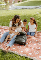 Little Unicorn 5'x10' XL Outdoor Family Picnic & Beach Blanket | Durable & Water-Resistant Fabric | Compact Fold & Easily Wipes Clean | Zipper Pocket (Sun Baked)