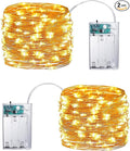 Joomer Battery String Lights, 2PACK Total 32FT 100 LED Battery Operated String Light, Twinkle Fairy Lights with Timer for Home, Garden, Store, Party, Holiday, Indoor Decor (Warm White)