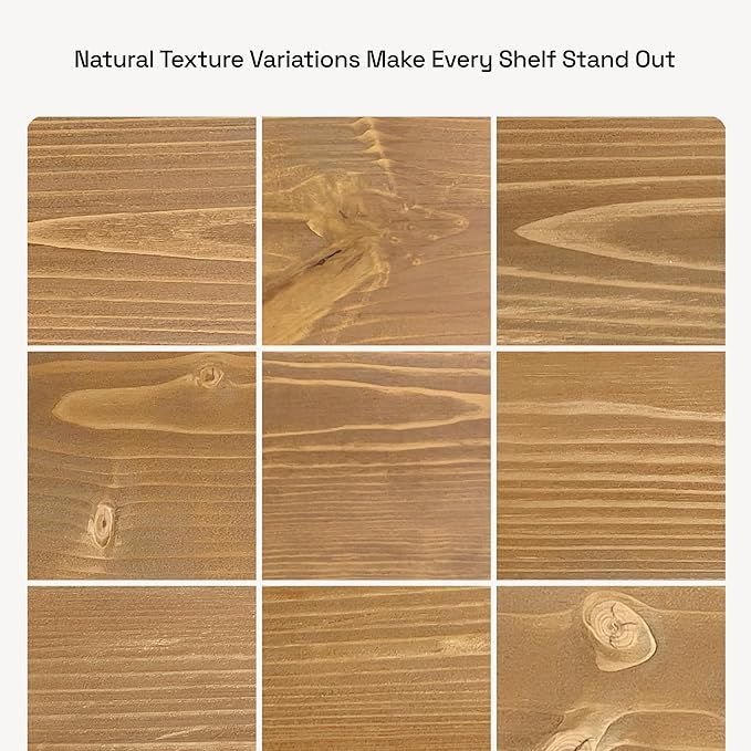 BAOBAB WORKSHOP Natural Wood Floating Shelves for Wall 20 Inch Wide, Solid Wooden Shelf 20 In, Bathroom Shelves for Room Wall Mounted Kitchen Rustic Farmhouse, Oak Floating Shelf, 20W × 6.7D, Set of 2