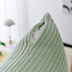 Home Brilliant Sage Green Lumbar Spring Pillow Cover Corduroy Plush Velvet Oblong Decorative Rectangle Pillowcases for Bed Couch Sofa Decor, Set of 2, 12 x 20 inches(30x50cm), Mint