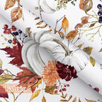 Fall Boho Shower Curtain Set, Rustic Autumn Harvest Pumpkins Leaves Yellow Gold Floral Shower Curtains, Farmhouse Fall Thanksgiving Harvest Shower Curtain for Bathroom, 72"X72" with Hooks Fabric