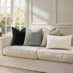 decorUhome Light Grey Chenille Throw Pillow Covers 26x26 Set of 2 Thick Textured Slubby Couch Pillow Covers Farmhouse Accent Modern Neutral Decorative Pillow Cases for Bed Sofa Living Room
