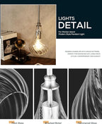 TENGXIN Mini Hanging Light 6 Inch,Kitchen Pendant Lighting Over Island,Brushed Nickel Finished Striped Glass Pendant Light,Farmhouse Pendant Light for Dining Room,Bedroom