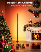 Corner Floor Lamp, 65" RGB Color Changing Mood Light with Remote Control, Dimmable LED Corner Lamp with Music Sync, Modern Floor Lamp for Living Room Gaming Room