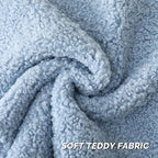 FUTEI Light Blue Throw Pillow Covers 24x24 Inch Set of 2,Furry Faux Fur Teddy Boucle Textured Cushion Covers,Soft Fluffy European Pillow Shams,Home Decor for Couch Bed Living Room Office Car