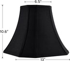 Black Square Cut Corner Bell Lamp Shade Set of 2 Medium Lampshade 6.5``Top×13``Bottom×10.6``Hight(Spider) Modern Lamp Shade for Table & Floor Lamp - Lampshade Replacement