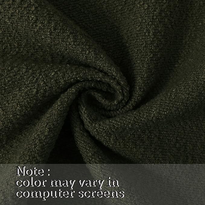 Jeneoo Sage Green Decorative Square Thick Throw Pillow Covers Fine Textured Boucle Couch Cushion Case for Sofa Decor, Set of 2, 20 x 20 Inch