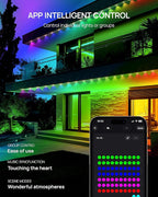 VCOKEN Permanent Outdoor Lights, 63.6ft with 36LED Outdoor Christmas Lights with App Control Remote, DIY Scene Modes Eaves IP65 Waterproof Light for Christmas, Holiday, Decor, Garden Decor