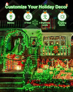 355FT 900LED LED Christmas Lights, Extra Long Outdoor String Lights Waterproof, Timer & Memory, 8 Modes Dimmable Plug in Fairy for Outside Tree Wedding Patry Green