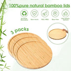 Meanplan 3 Pcs Round Wood Trays Round Charcuterie Board Bulk Bamboo Serving Platter with Rim Polished Wooden Vegetable Platter for Holding Fruit Bread Pizza Party Decor Christmas Supplies (13.8 Inch)