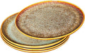 Ceramic Dinner Plates Dish Set,Set of 4,for Lunch snacks -Microwave Oven & Dishwasher Safe,Scratch Resistant,Dinnerware Kitchen Porcelain Serving Dishes 10 Inch Round