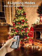 300 LED Christmas Lights Outdoor, 115FT Warm White Christmas Tree Lights with Remote Control, 8 Modes Fairy Light Plug in Outside IP65 Waterproof for Xmas Tree Patio Bedroom Holiday Party Wedding