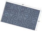 WaterHog Indoor/Outdoor Door Mat, 3' x 5', Made in USA, Durable & Skid-Resistant Front Door Rug, Decorative, Water-Trapping & Heavy-Duty Entryway Floor Mat For Your Home, Boxwood Collection, Bluestone