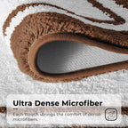 GRANNY SAYS Microfiber Bathroom Rugs Non Slip Washable, Water Absorbent Bathroom Mats for Tub, Soft Bath Mats for Bath Floor & Shower, Bath Rug, 24" x 36", Brown Bath Rugs