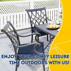 AAAAAcessories Outdoor Seat Cushions for Chairs, Waterproof, Fade-Resistant Patio Furniture Replacement Cushions, 19" x 19" x 3", Set of 2, Navy Blue