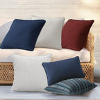 Sunbrella Decorative Outdoor Water Repellent Throw Pillows with Inserts, Set of 4, 16" x16" Pillows for Patio, Backyard, Bed, Couch, and Patio Furniture, Specrtum Indigo