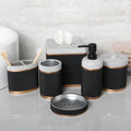 6-Piece Bathroom Accessories Set – Soap Dispenser, Toothbrush Holder, Tumbler, Soap Dish, Cotton Swab Jar & Toilet Brush – Modern Bathroom Decor Set (Seiler)