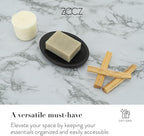 ZCCZ Bathroom Accessory Set, 4 Pcs Matte Black Bathroom Vanity Countertop Bathroom Décor Sets Accessories with Soap Dispenser, Toothbrush Holder Set, Tumbler, Soap Dish