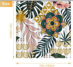 Aimego Boho Abstract Shower Curtains - Mid Century Modern Floral Bohemian Minimalist Flowers Tropical Botanical Bath Shower Curtain Set with 12 Hooks for Adults Bathroom Decor Accessories, 72"x72"