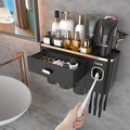 iHave Toothbrush Holders for Bathrooms - Upgrade Wall Mounted Toothbrush Holder with Toothpaste Dispenser - 3 Cups, Large Capacity Tray - Bathroom Accessories & Bathroom Storage