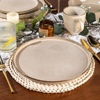 GBHOME 16 Pieces Double Bowls Ceramic Dinnerware Sets for 4, Stoneware Plates and Bowls Set with Reactive Glaze, Scratch Resistant Stoneware Dishes Set, Dishwasher & Microwave Safe