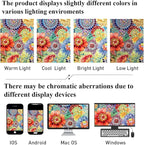 Bohemian Bathroom Curtain Colorful Boho Floral Print Beautiful Bright Polyester Fabric Cloth Shower Curtain for Bathroom Decoration, 72"x72"