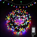 33FT 500 LED Christmas Lights Plug-in, Mini Globe Lights Outdoor Indoor with 8 Modes for Bedroom Party Wedding Garden Christmas Tree Deco(Multicolor)