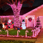 800 LED Christmas Lights Outdoor Indoor, String Lights for Outside with 8 Modes Waterproof, Plug in Twinkle Light Clear Wire for Xmas Tree, Patio, Garden, Party Decorations, Pink