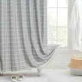 MitoVilla Boho Farmhouse Shower Curtain Set 72 x 78, Tan Brown 78 inch Long Polyester Linen Tassel Fabric Shower Curtain Set for Chic Cottagecore French Rustic Bathroom Decor