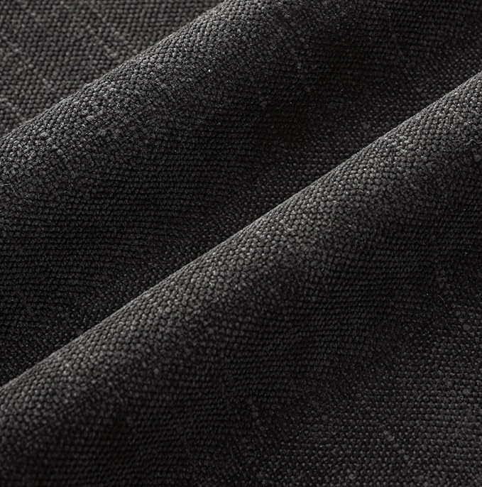 MIULEE 26x26 Inch Pack of 2 Euro Sham Decorative Throw Pillow Covers Soft Chenille Throw Pillows Textured Cushion Covers for Bed Couch Sofa Bedroom Living Room, Black