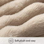 MIULEE Pack of 2 Decorative Pillow Covers Thick Soft Plush Faux Fur Throw Pillows Luxury Home Decor for Couch Bedroom Living Room Sofa,18x18 Inch Khaki