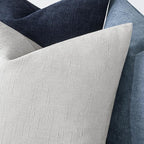MIULEE Pack of 2 Decorative Throw Pillow Covers Soft Chenille Throw Pillows Solid Textured Cushion Covers for Couch Sofa Bedroom Living Room 18x18 Inch, Grey White