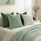 Topfinel SageGreen Throw Pillow Covers Set of 4,Mordern Cozy Cushion Cover with Corduroy,Soft Accent Forest Green Pillow Covers for Couch,Bed,Living Room Home Decor 22×22 Inch